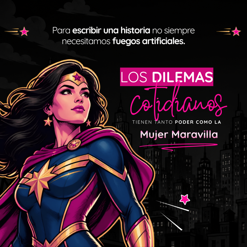 El desempeño del superhéroe como única trama